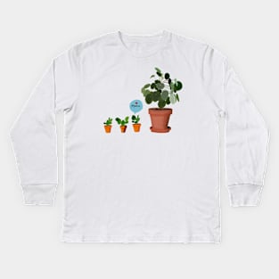 Pilea Mama and Babies Kids Long Sleeve T-Shirt